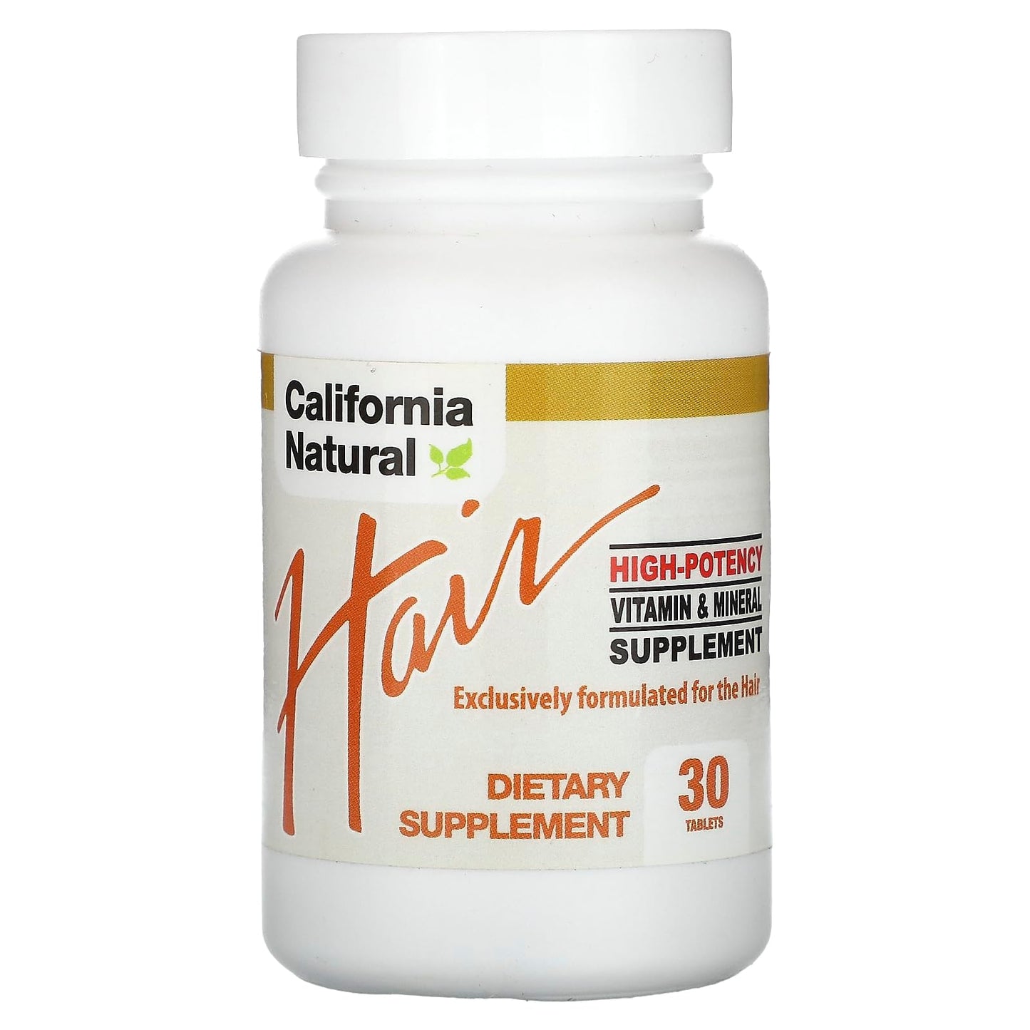 California Natural Hair High Potency 30 Tablets