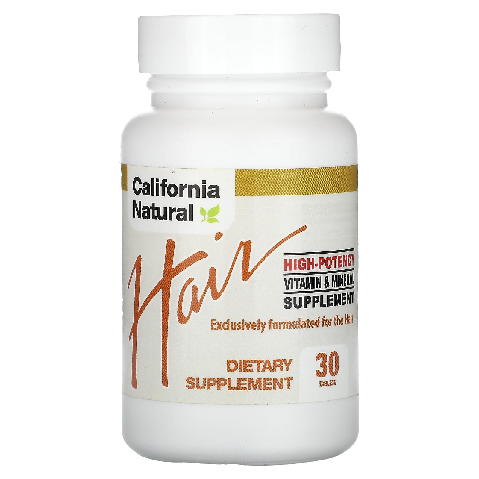 California Natural Hair High Potency 30 Tablets