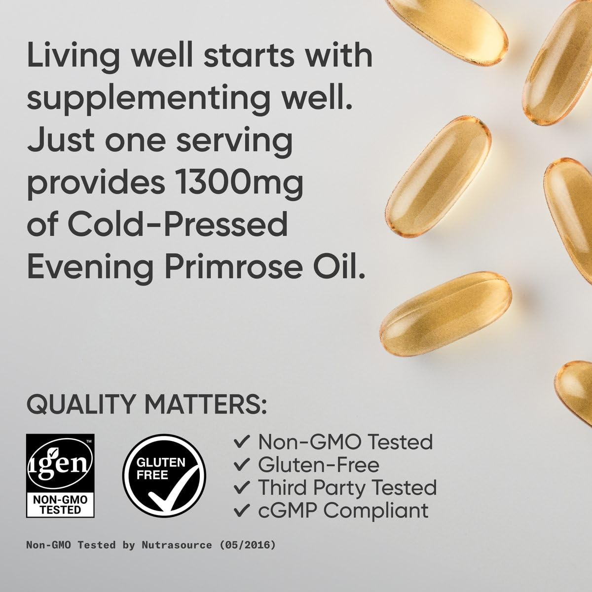 Sports Research Evening Primrose Softgels 1300mg, 30 Count