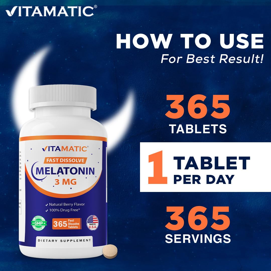 Vitamatic Melatonin 3mg 730 Tablets