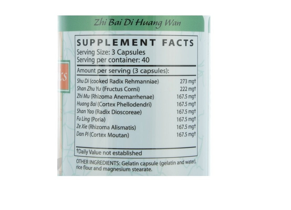 Blue Poppy Zhi Bai Di Huang Wan Capsules 120