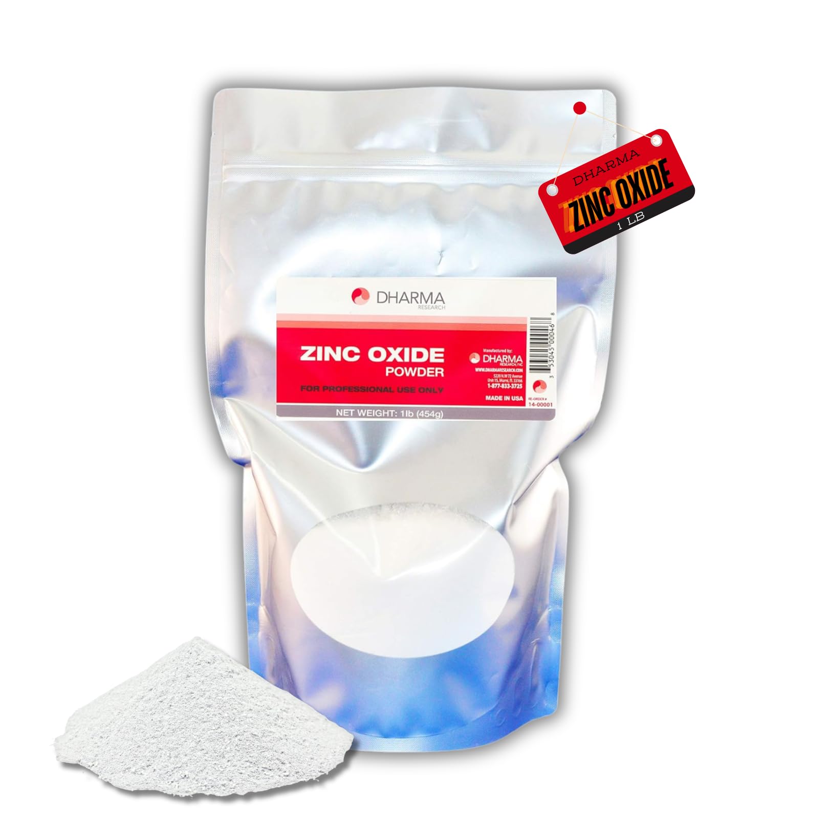 DHARMA RESEARCH Zinc Oxide Powder 1 lb Bag