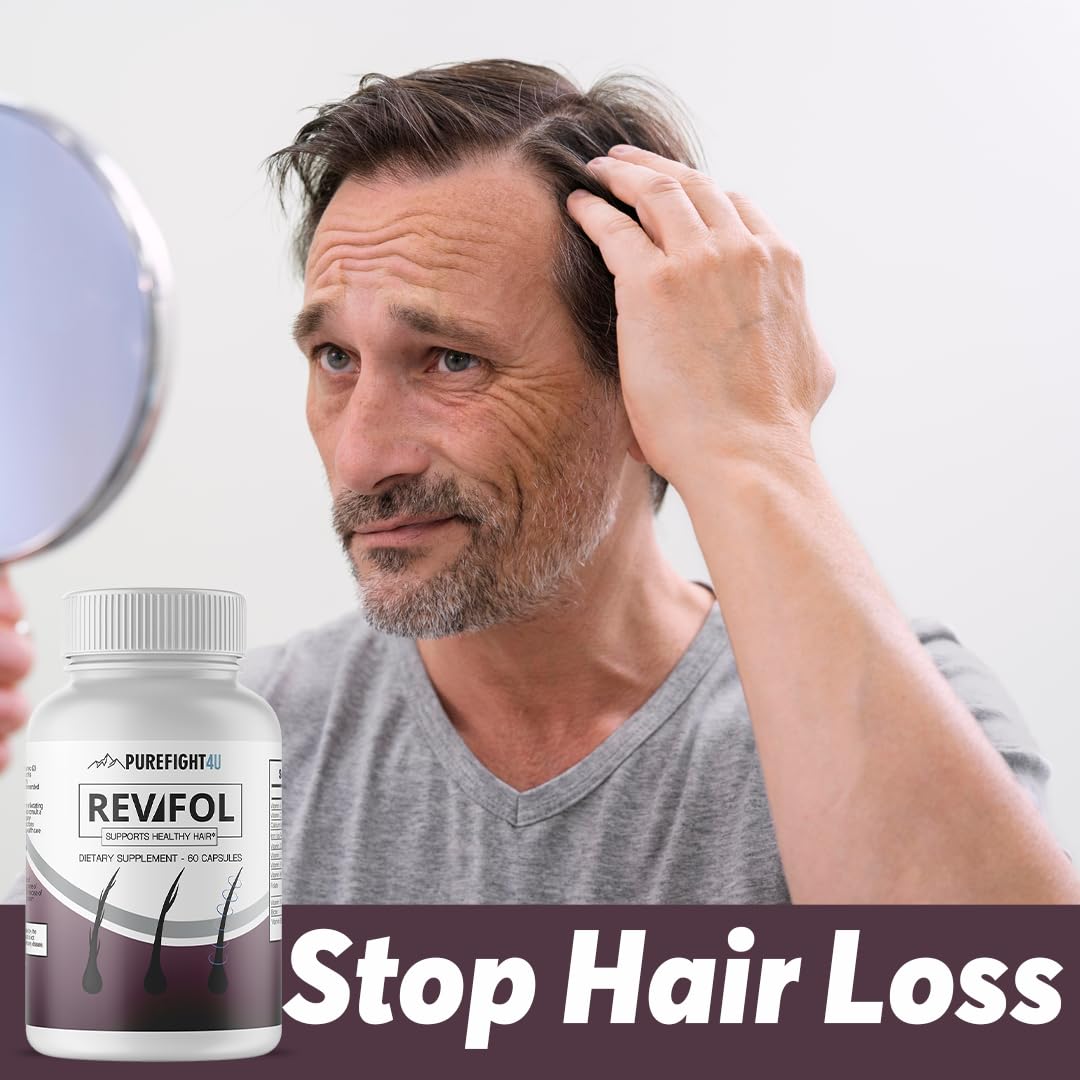 PureFight4U Revifol Hair Support Supplement Capsule 0.5 oz, 5 Bottles