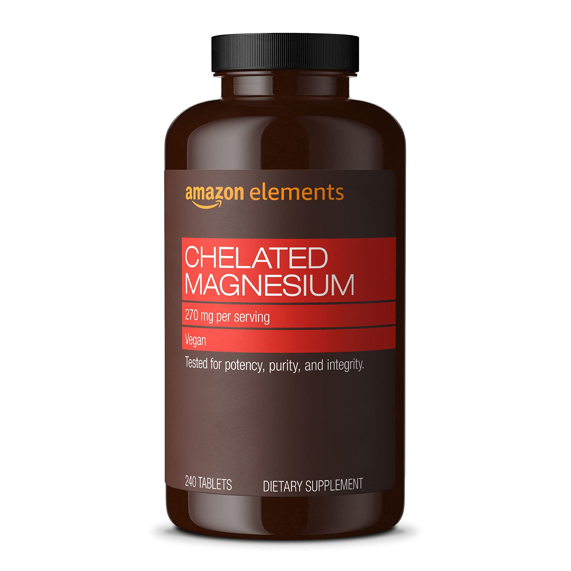 Amazon Elements Chelated Magnesium Tablets 240 Count