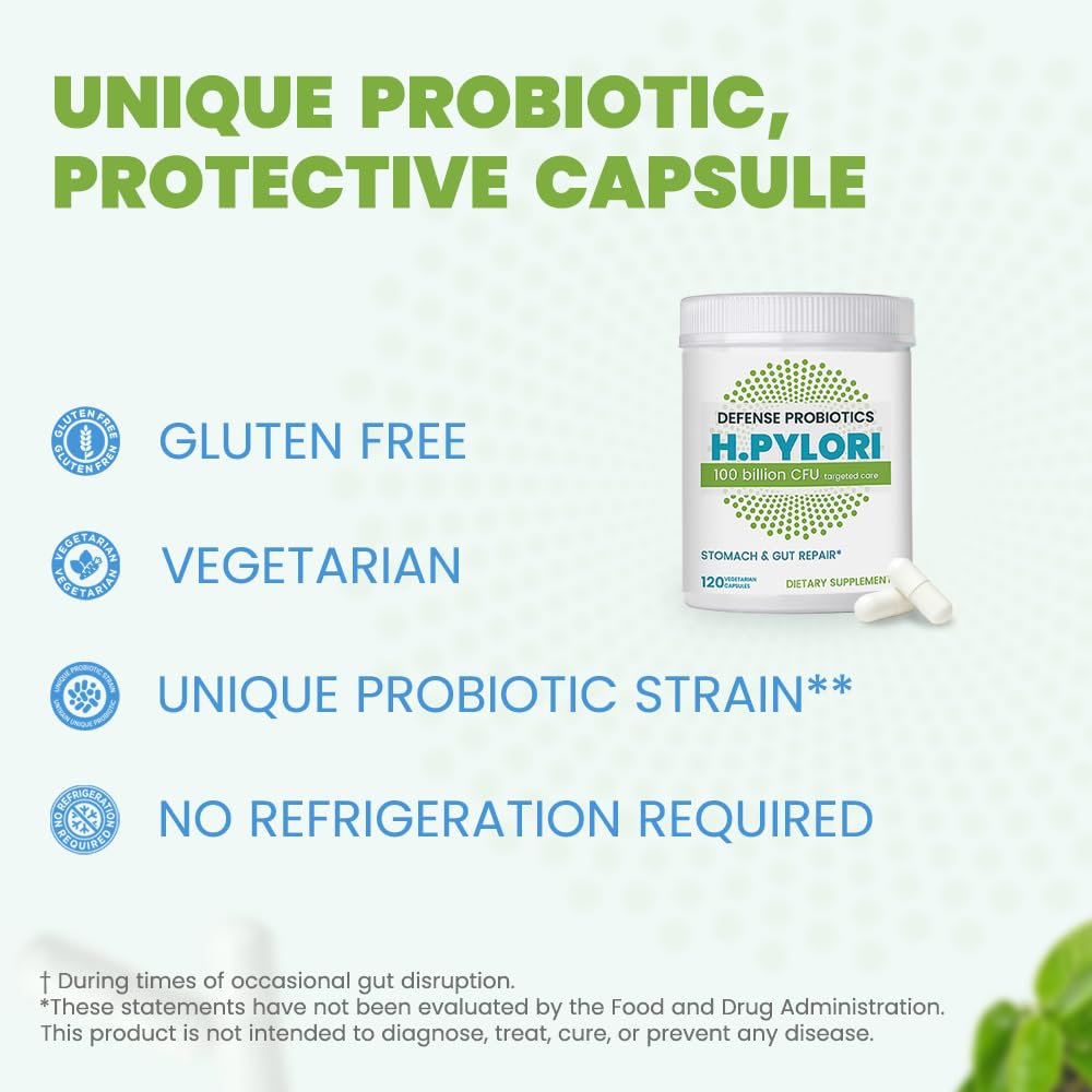 NightBreaker H. Pylori Stomach Comfort Probiotic Capsules, 120 Count