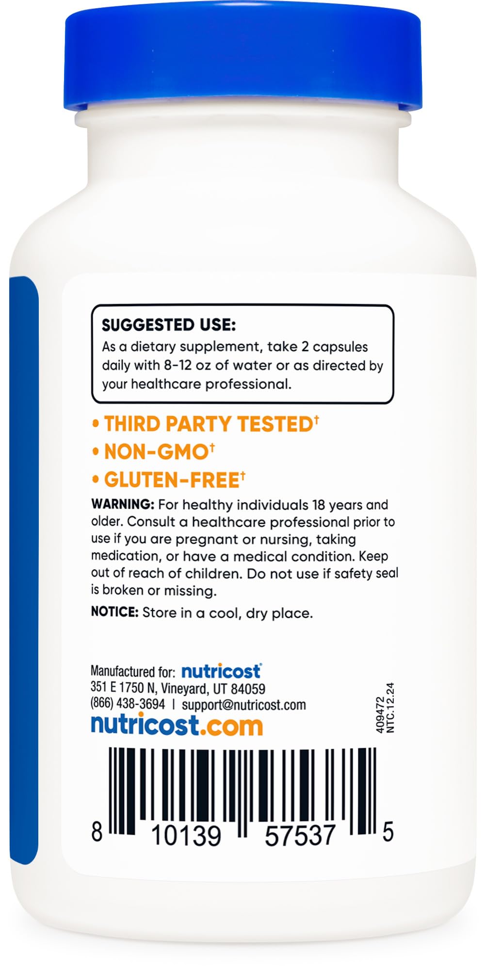 Nutricost Beta Ecdysterone 600mg per Serving Capsule 120 Capsules