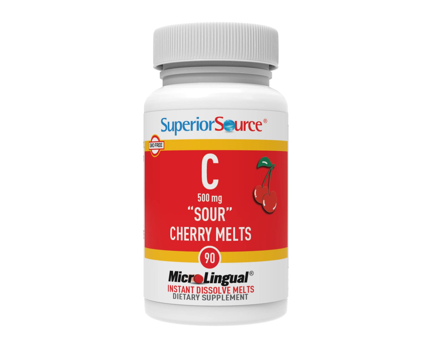 Superior Source Vitamin C 500 mg Sour Cherry Melts Tablet 90 Tablets