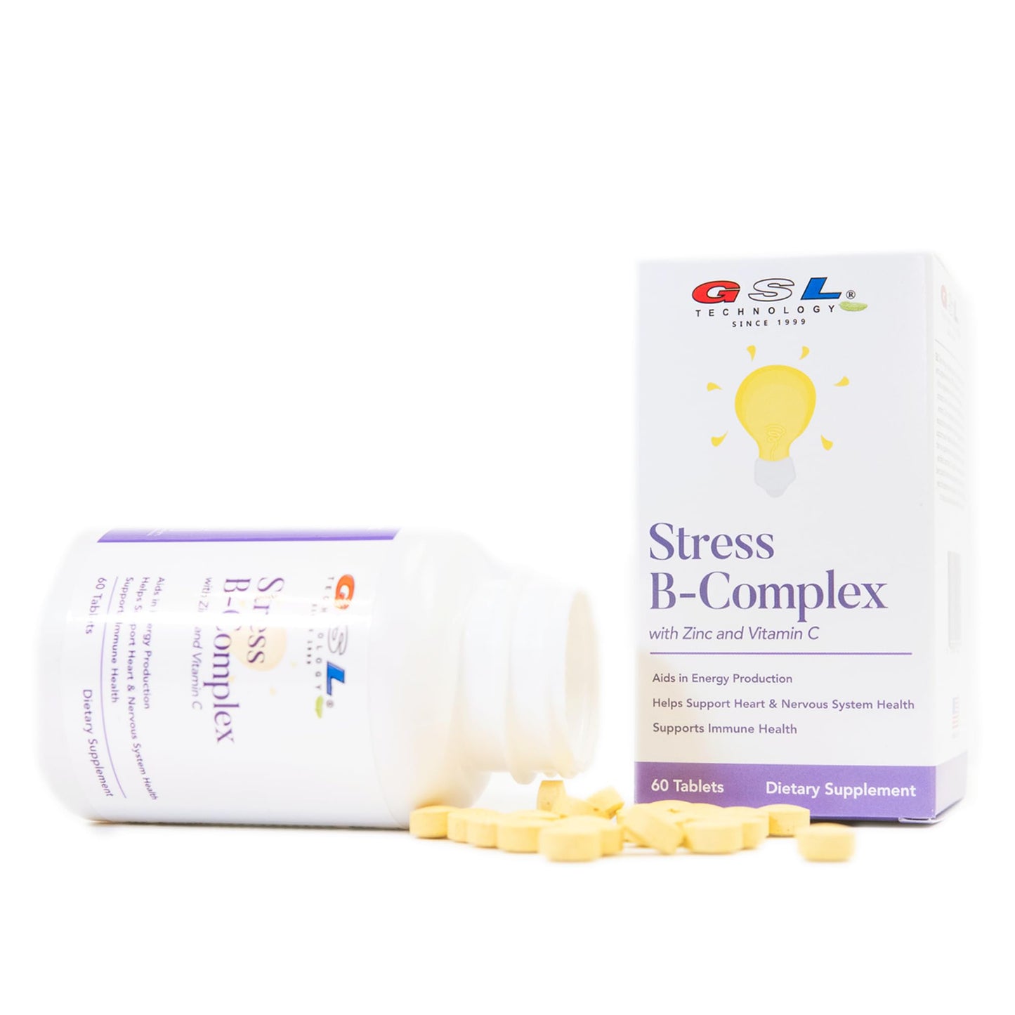 GSL Technology Vitamin B-Complex Tablets, 60 Count