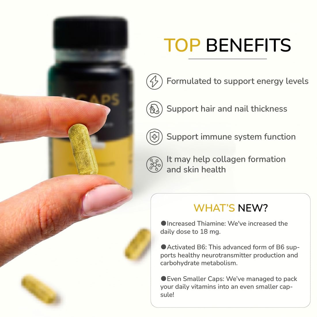 BNHealthy Capsule Multivitamin for Men and Women - 22 Essential Vitamins and Minerals with Iron, B12, D3, Zinc and Biotin, Daily Capsule, 120 Count, 4-Month Supply (2-Pack)
