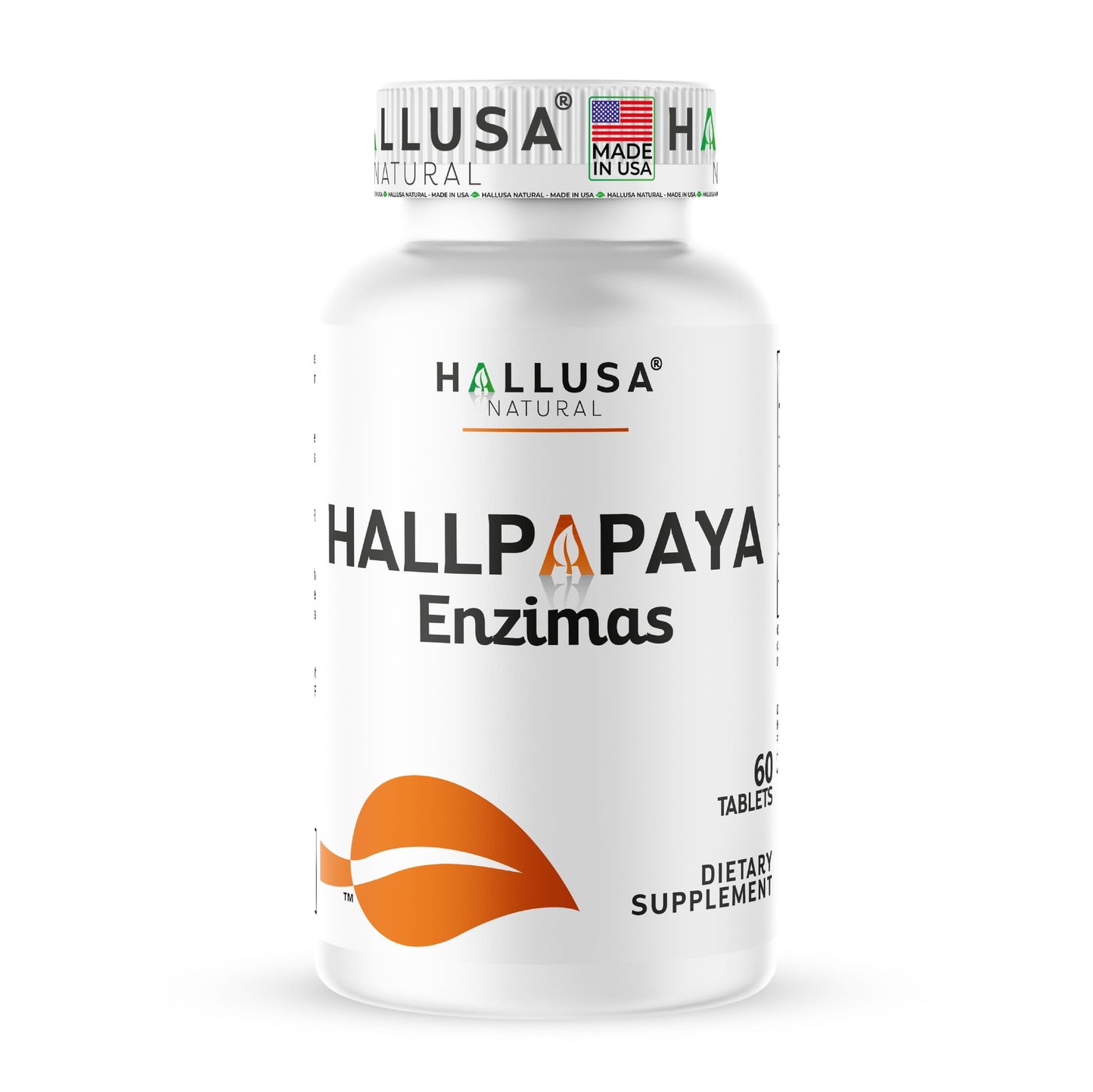 Hallusa Natural Papaya Enzyme Tablets, 60 Count