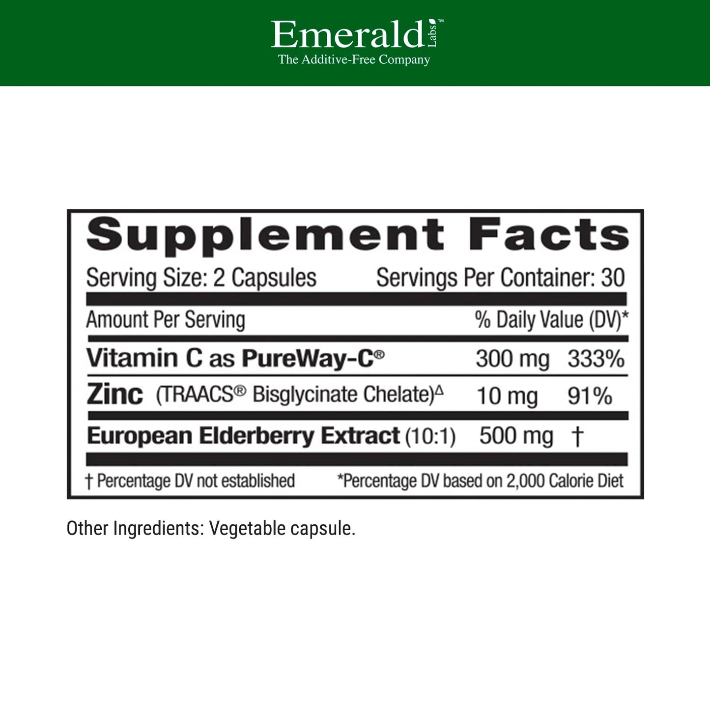 Emerald Labs Elderberry Plus 60 Capsules