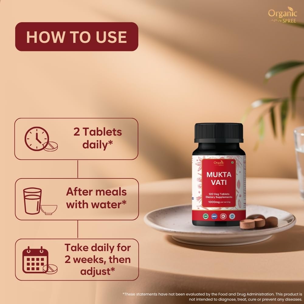 ORGANIC SPREE Mukta Vati 240 Tablets