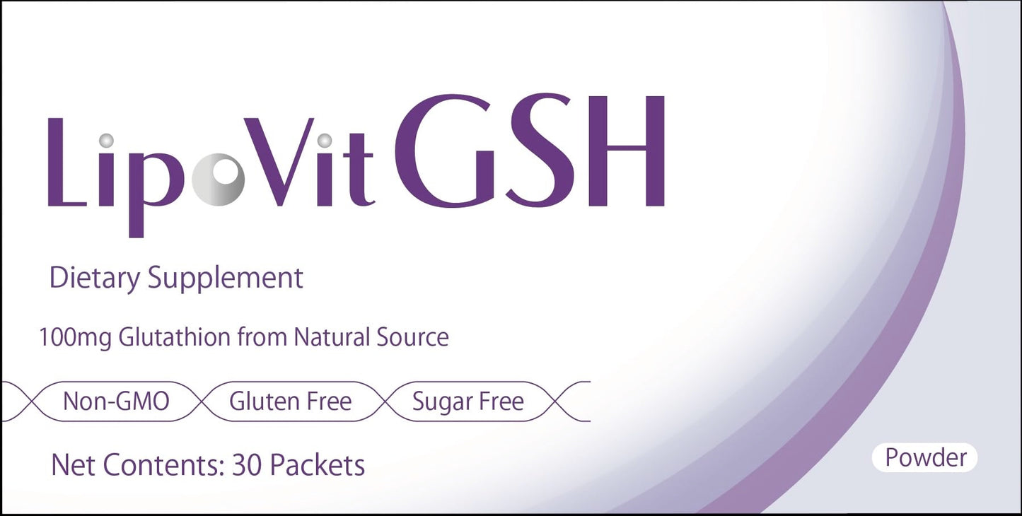 LipoVit GSH Liposomal Glutathione Supplement Powder, 30 Count