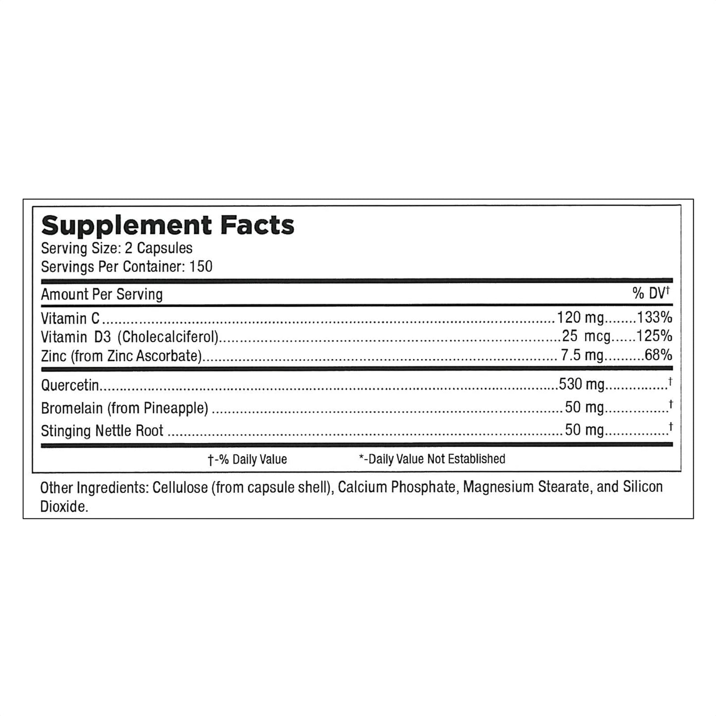 Mt. Angel Vitamins Zinc Quercetin with Bromelain Supplement – Immune Support & Respiratory Health, Capsules, 300 Count