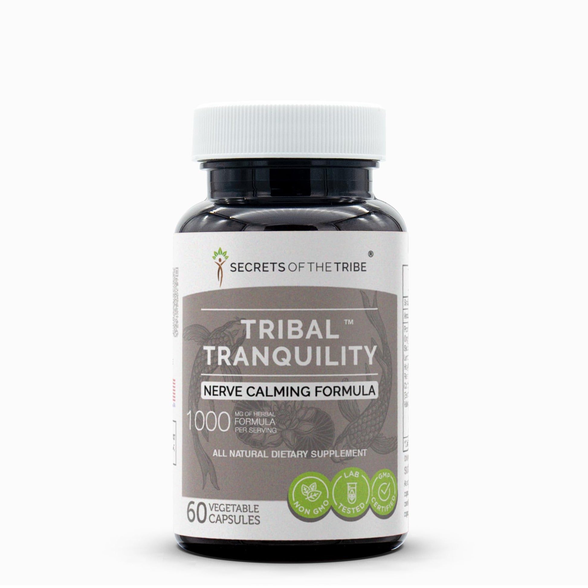 Secrets of the Tribe Tribal Tranquility, Nerve Calming Formula, Herbal Supplement Blend Capsule 60 Count