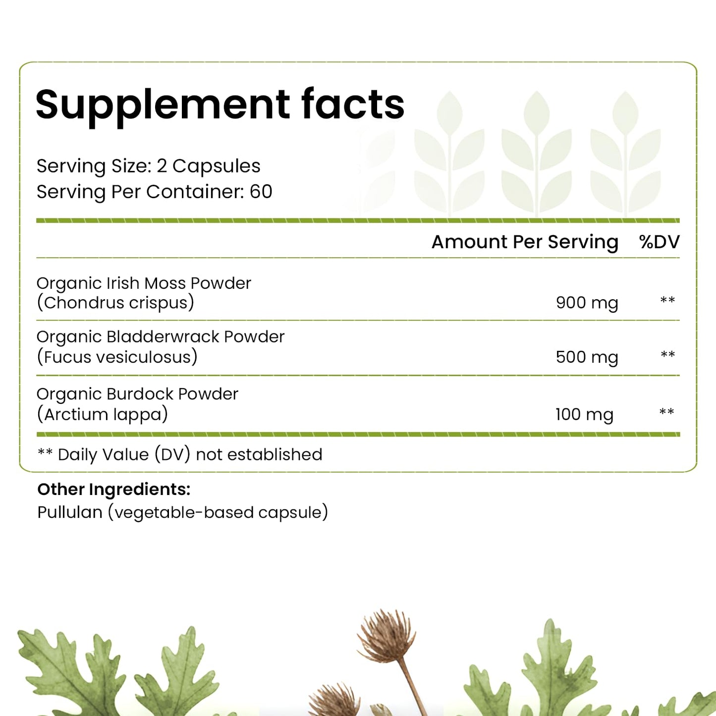 HELLO HEALTH Irish Sea Moss, 120 Capsules