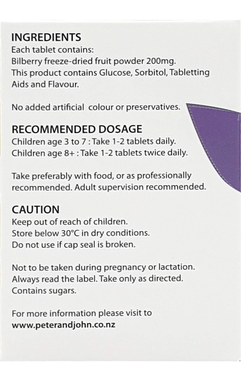HEALTHFARM Kids Vision Support Bilberry Tablets 3 Pack