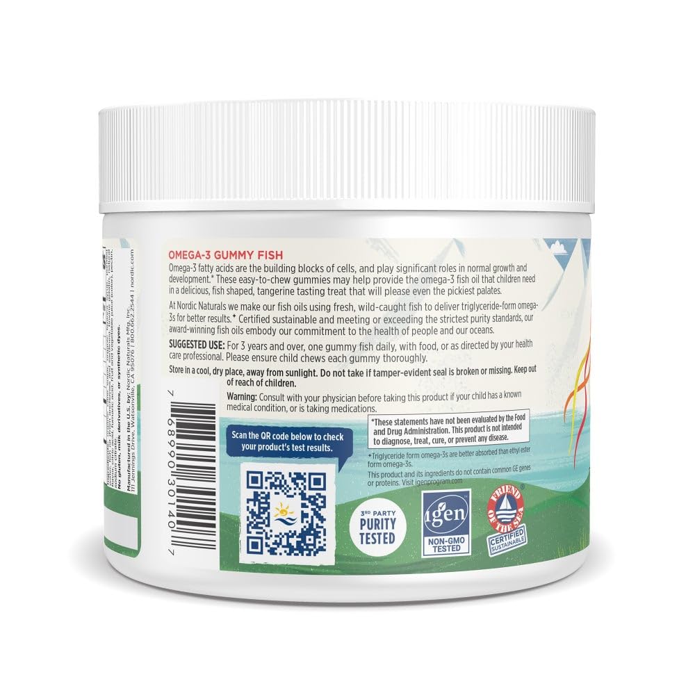 Nordic Naturals Nordic Omega-3 Gummy Fish Tangerine - 30 Gummies