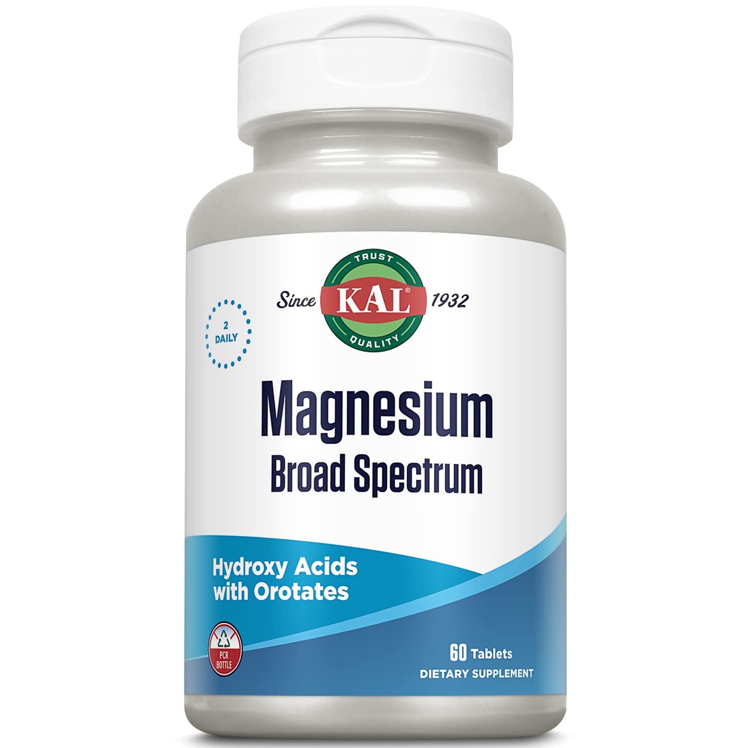 KAL Magnesium 400 mg Broad Spectrum Supplement Tablet, 60 Tablets