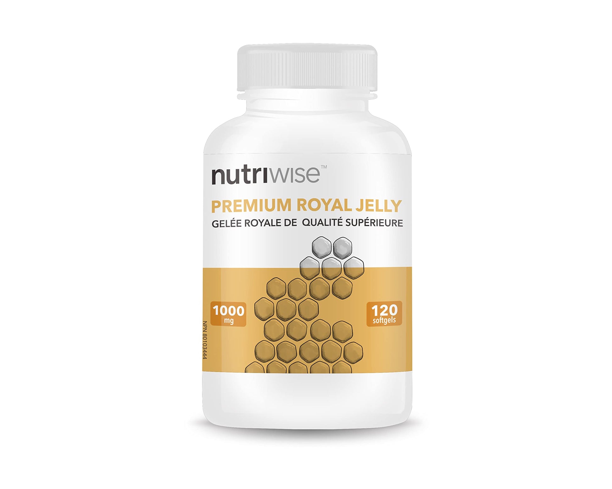 NutriWise Premium Royal Jelly 1000mg Softgel 120 Count