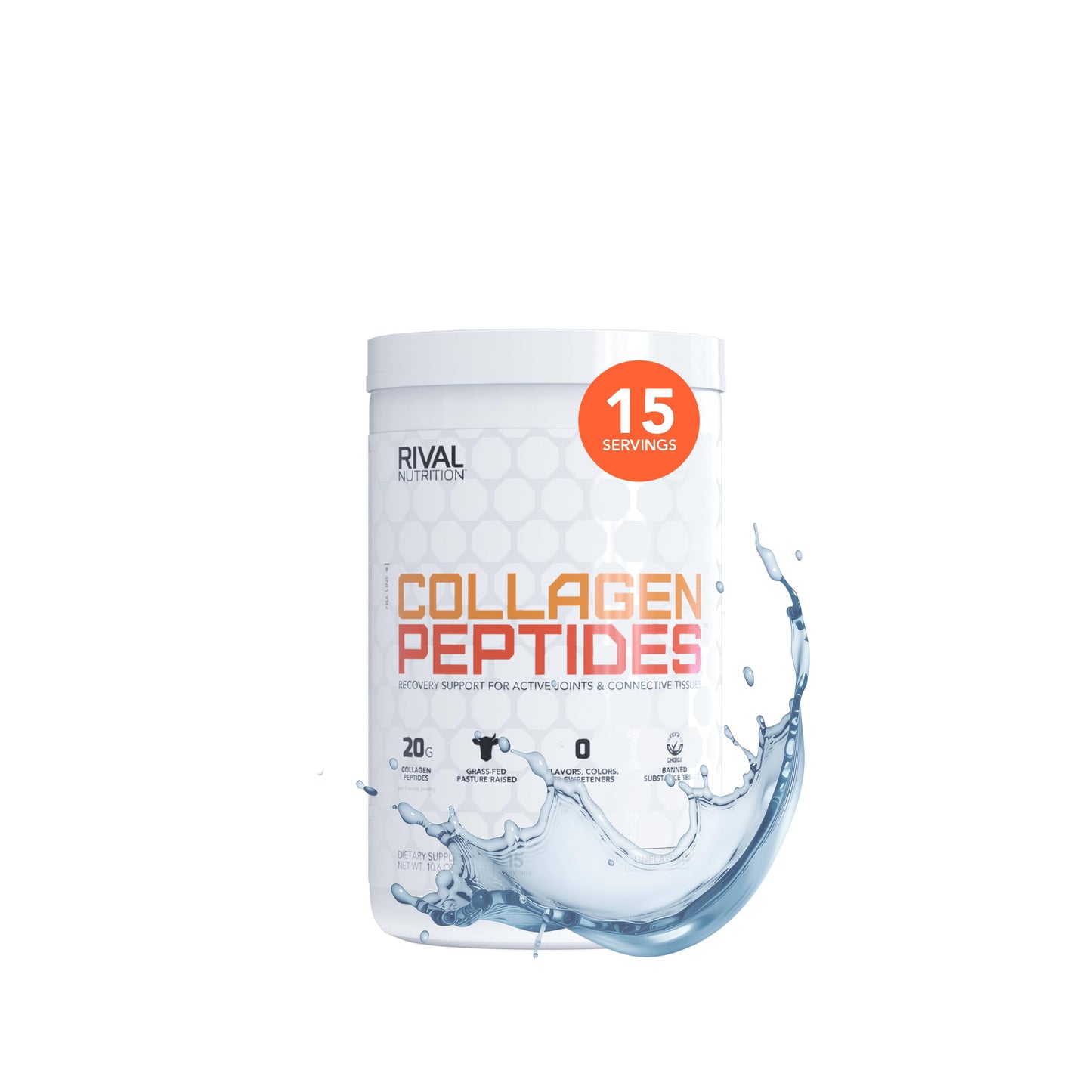 Rivalus Collagen Peptides Powder 10.6 oz (Unflavored, 15 Servings)