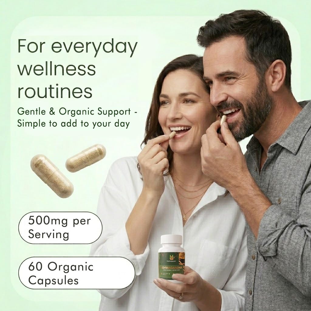 Herbogayam Ashwagandha 500mg Capsules, 60 Count