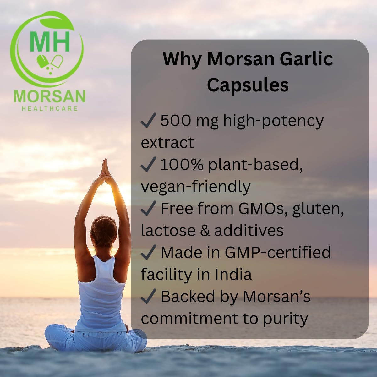 Generic Odorless Garlic 500 mg Allium sativum, 240 Capsules