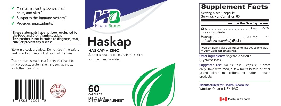 Health Bloom Inc. Haskap Capsule 60 Capsules