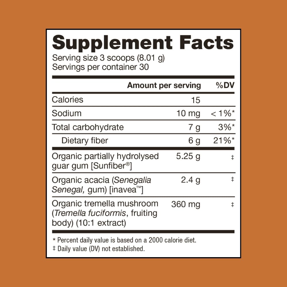 Bend Gut Glow Daily Prebiotic Fiber Supplement Powder with Tremella Mushroom Extract, 8.46 Ounce