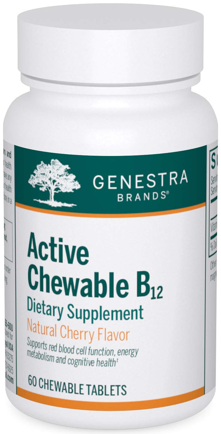 Genestra Brands Active Chewable B12 Tablets, 60 Count