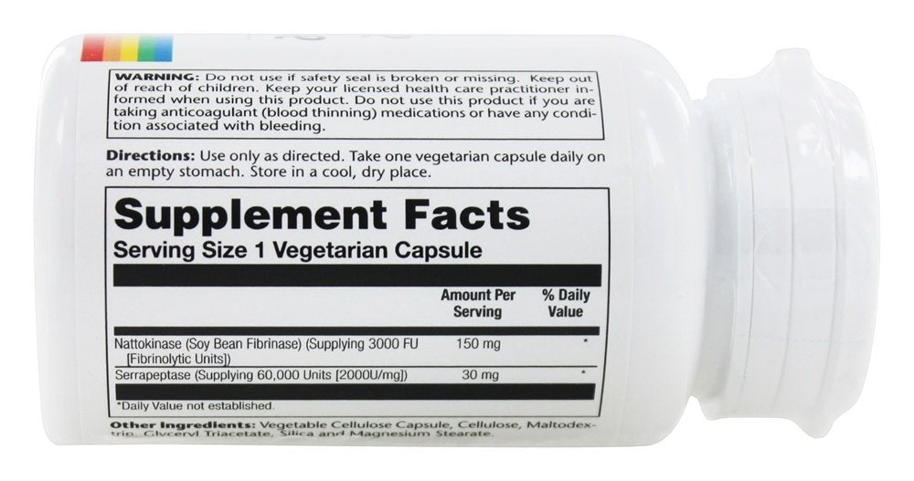 Solaray Nattokinase Serrapeptase Capsule, 1 Count