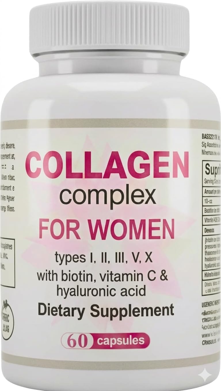 Okian Multi Collagen Peptides Complex Capsules, 120 Count