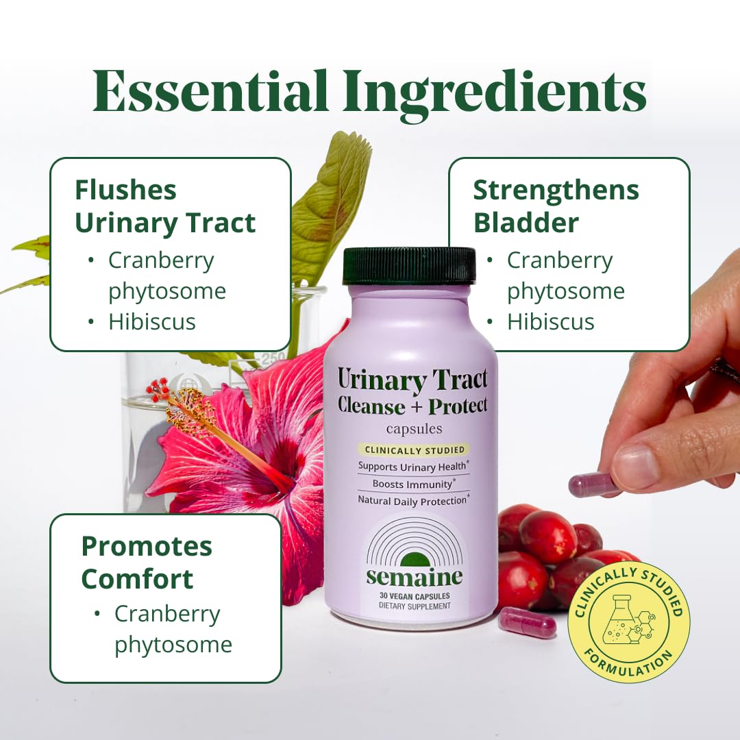 Semaine Urinary Tract & Gut Bundle for Women, Bladder Comfort + Gut Health Support Capsules, 90 Count