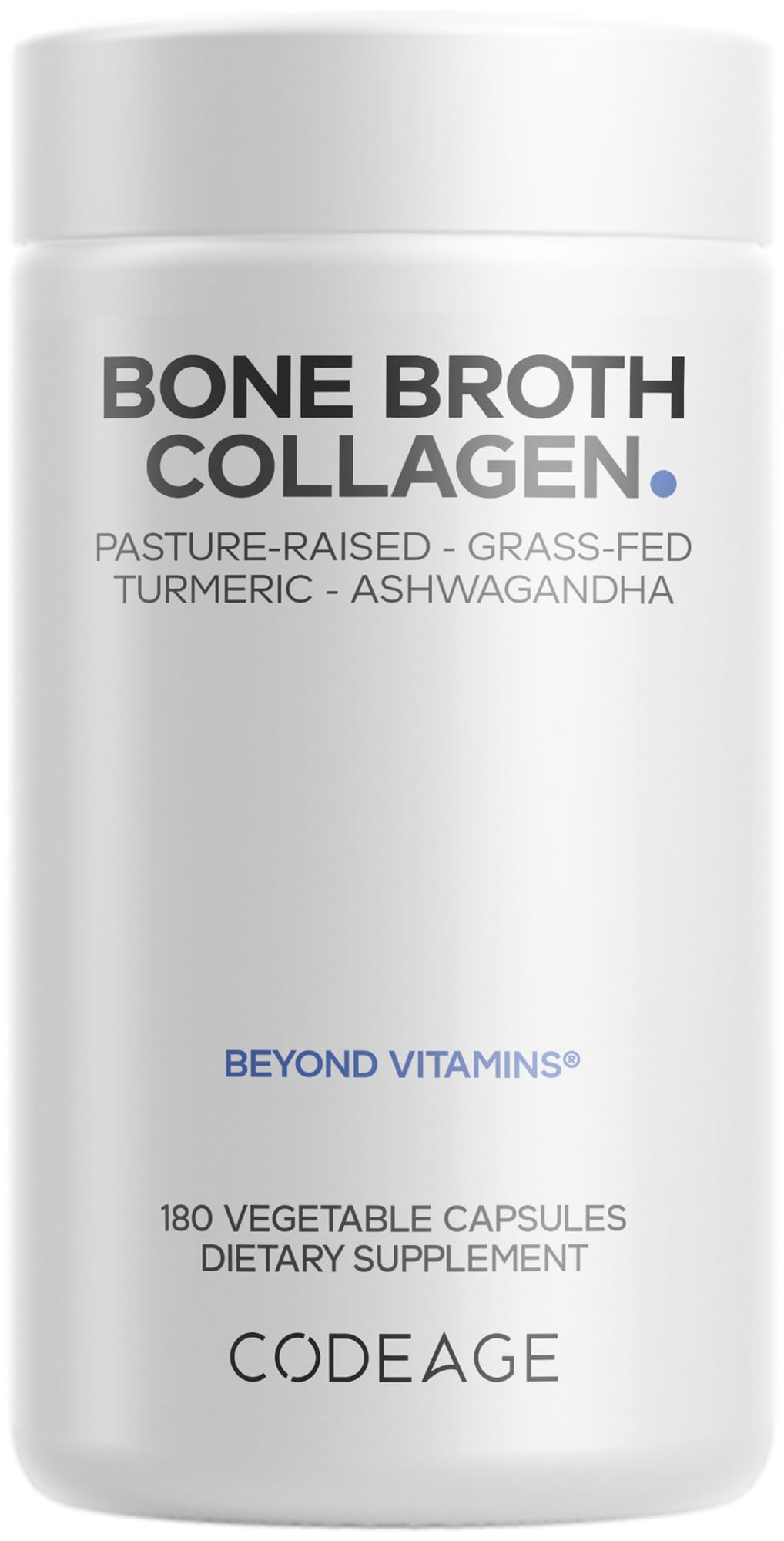 Codeage Organic Bone Broth Collagen Peptides Capsules 180 Count