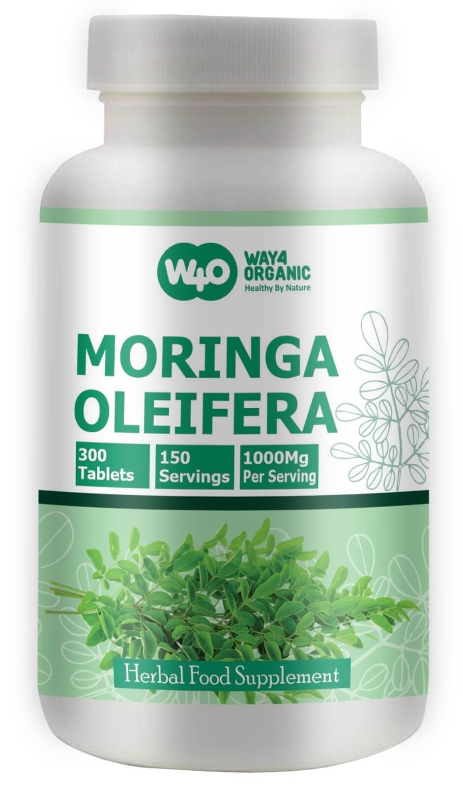 WAY 4 ORGANIC W4O Moringa Leaf Powder Tablets 1 Pack
