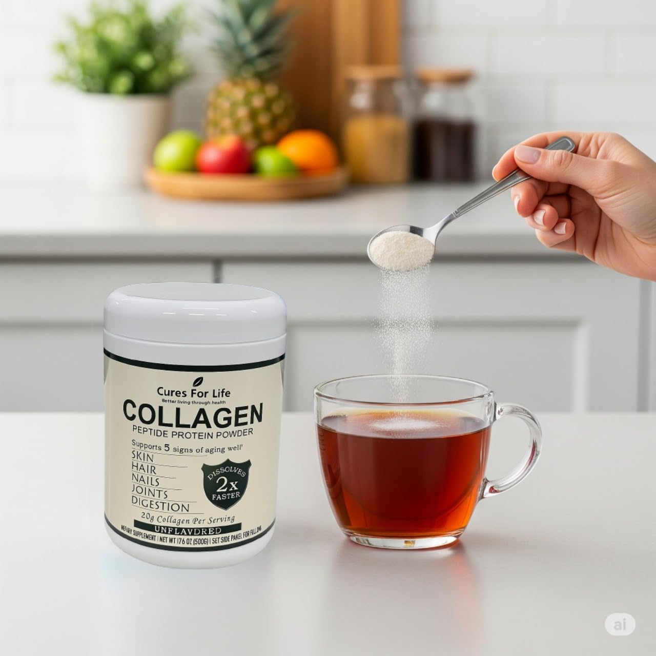Cures For Life Collagen Peptides Powder 17.5 oz