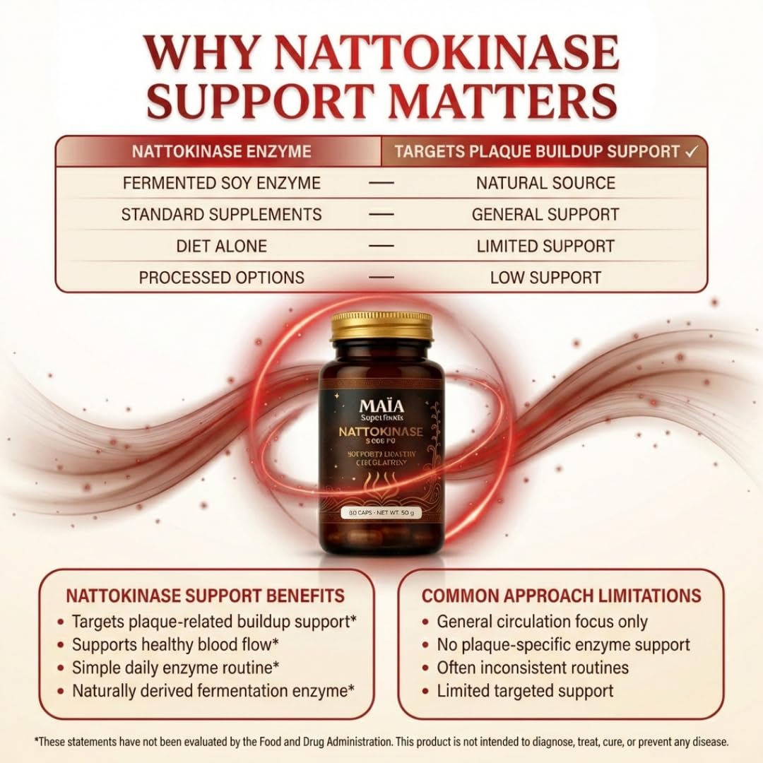 MAÏA SUPERFOODS Maia Nattokinase 5000 FU Capsule, 30 Count