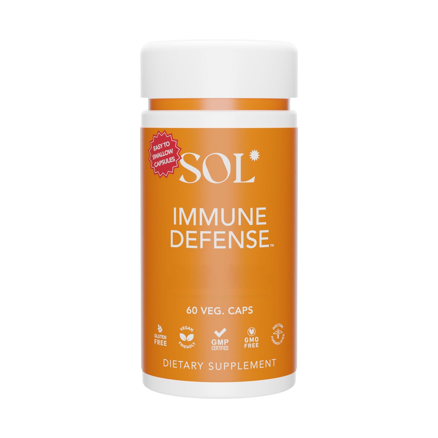 Sol Nutrition Immune Defense Supplement Capsules 60 Capsules