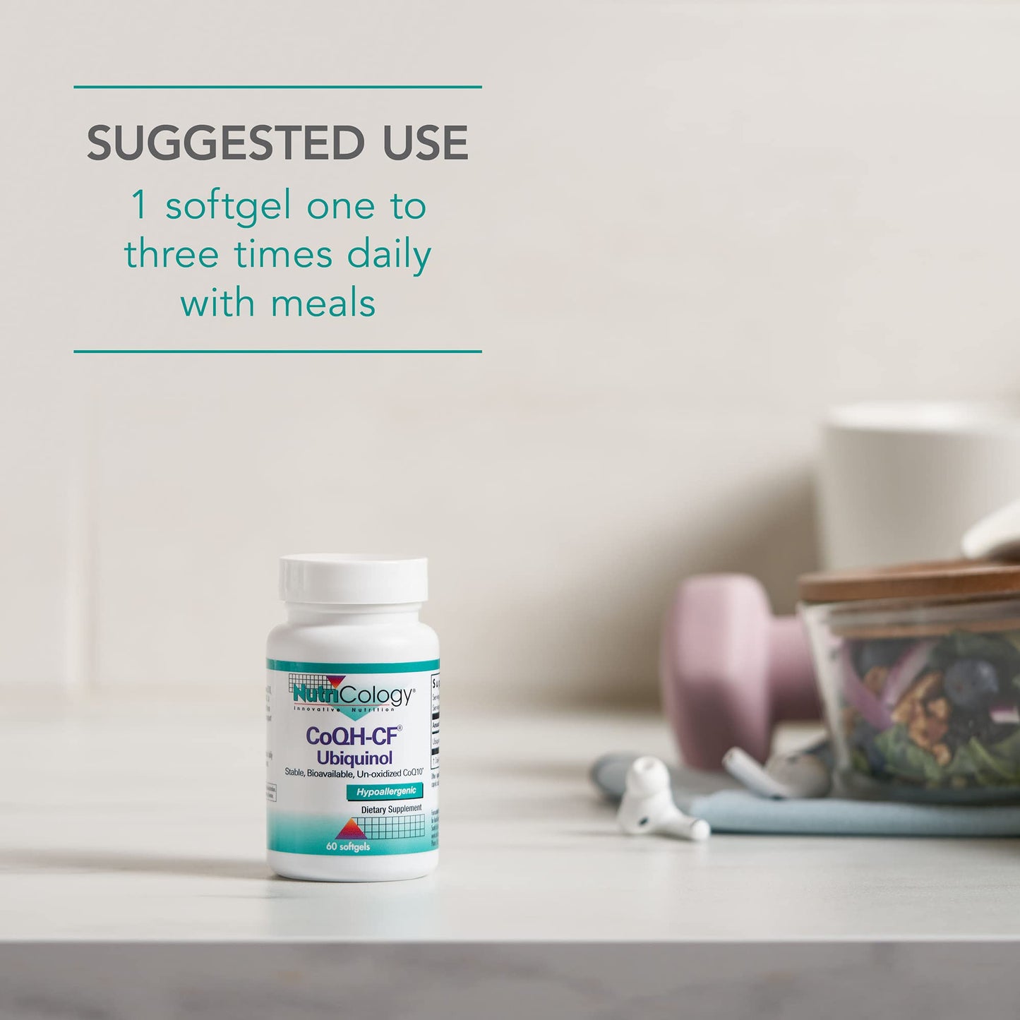 Allergy Research Group CoQH-CF Ubiquinol Softgels 60