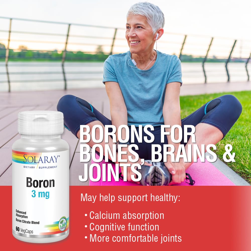 Solaray Boron Citrate 3mg Capsules, 60 Count