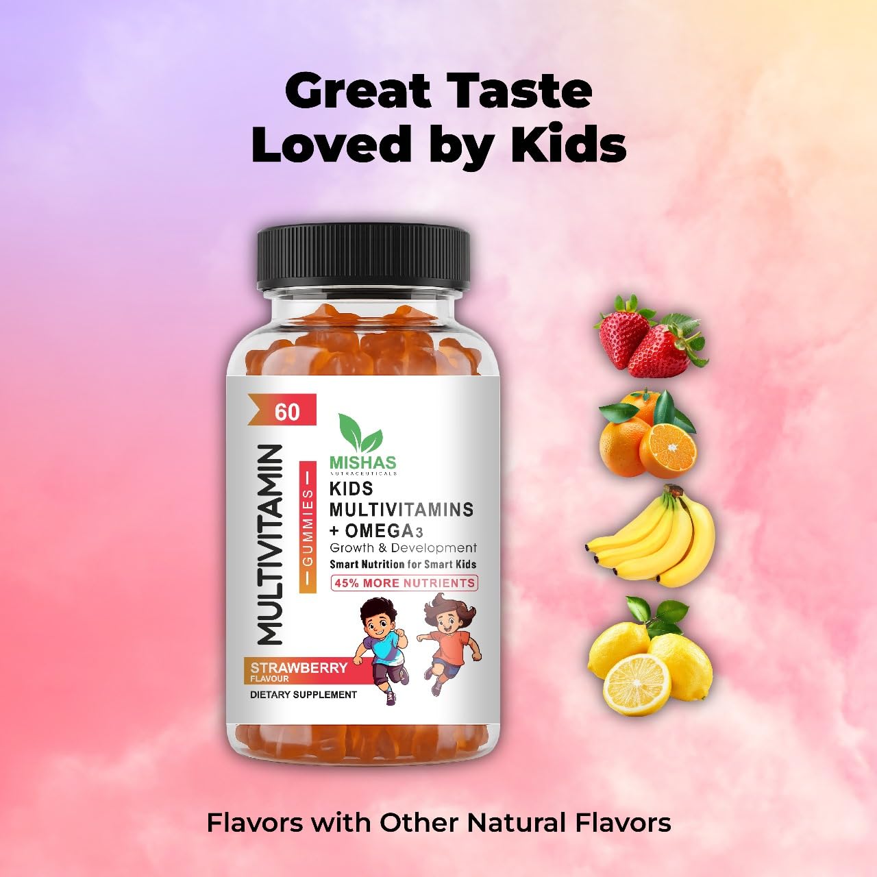 Mishas Nutraceuticals Kids Multivitamin Gummies 60 Count