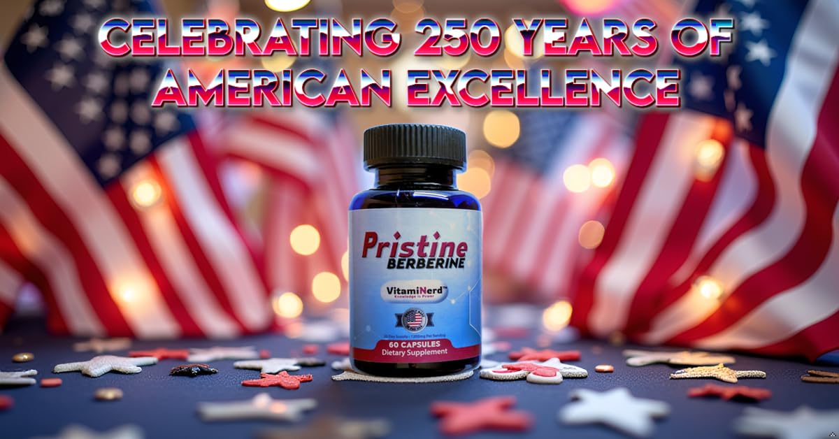 VitamiNerd Pristine Berberine HCl 1200mg 60 Capsules