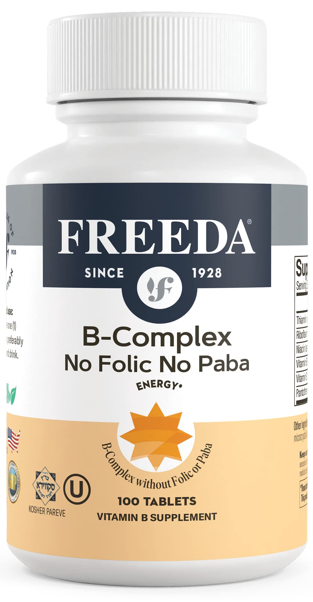 FREEDA Vitamin B Complex Tablet 100 Count