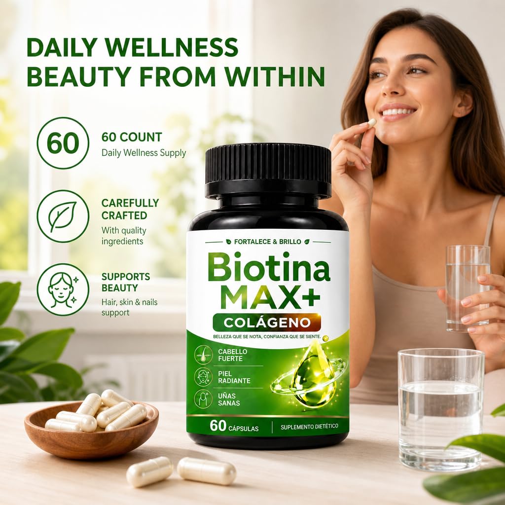 BunnyPal Biotina Max Colageno Capsules, 60 Capsules