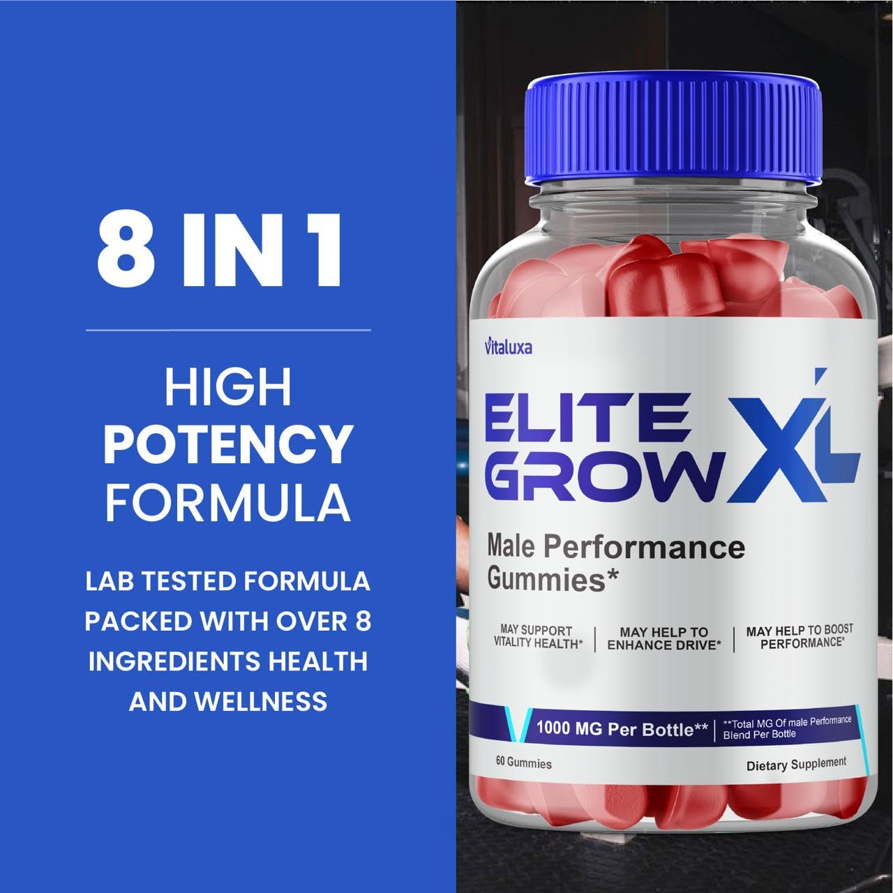 Vitaluxa Elite Grow XL Gummies 120 Count