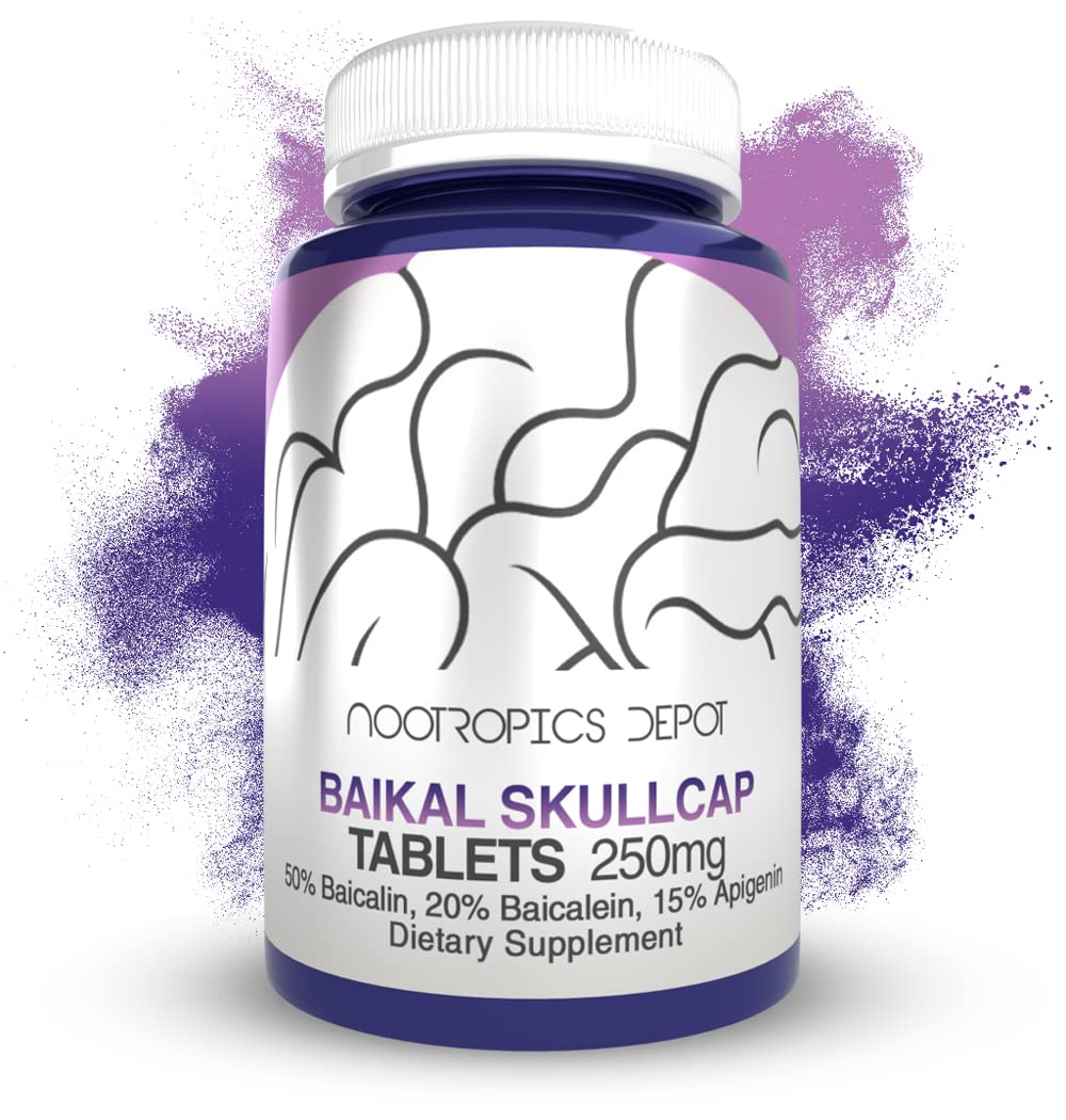 Nootropics Depot Baikal Skullcap Extract 250mg Tablets 120 Count