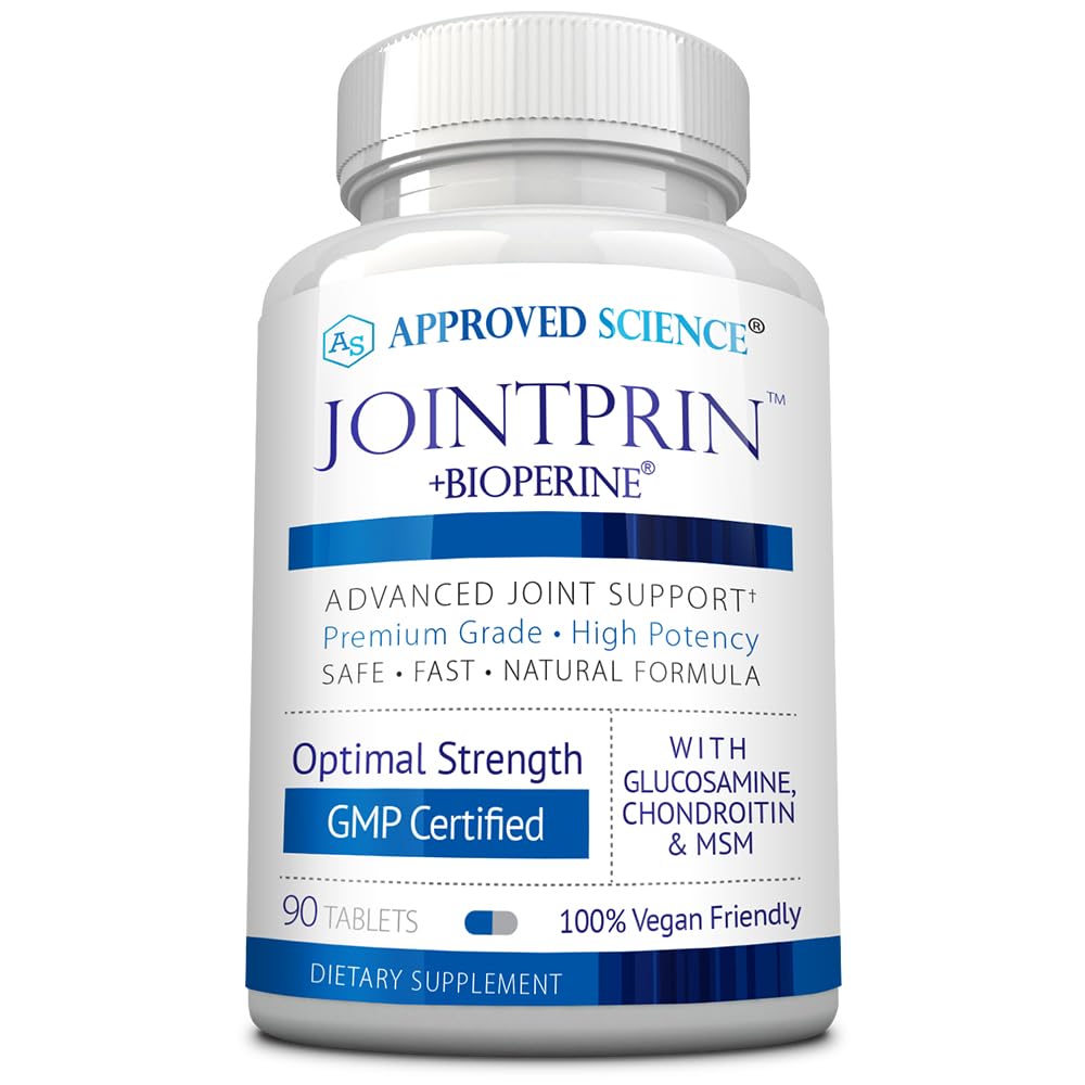 Approved Science Jointprin Joint Support Supplement (Glucosamine, MSM, Chondroitin, Turmeric, Boswellia, BioPerine) 90 Tablets