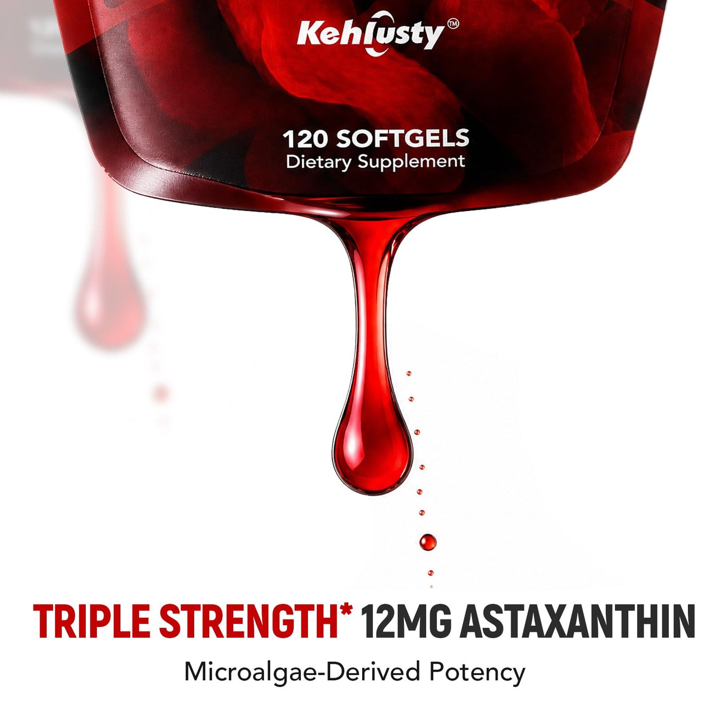 KEHLUSTY Astaxanthin 12mg Softgels, 120 Count