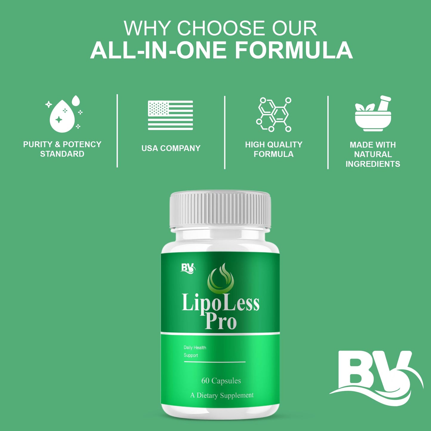 BLUE VIBE Lipoless Pro Capsules, 180 Capsules