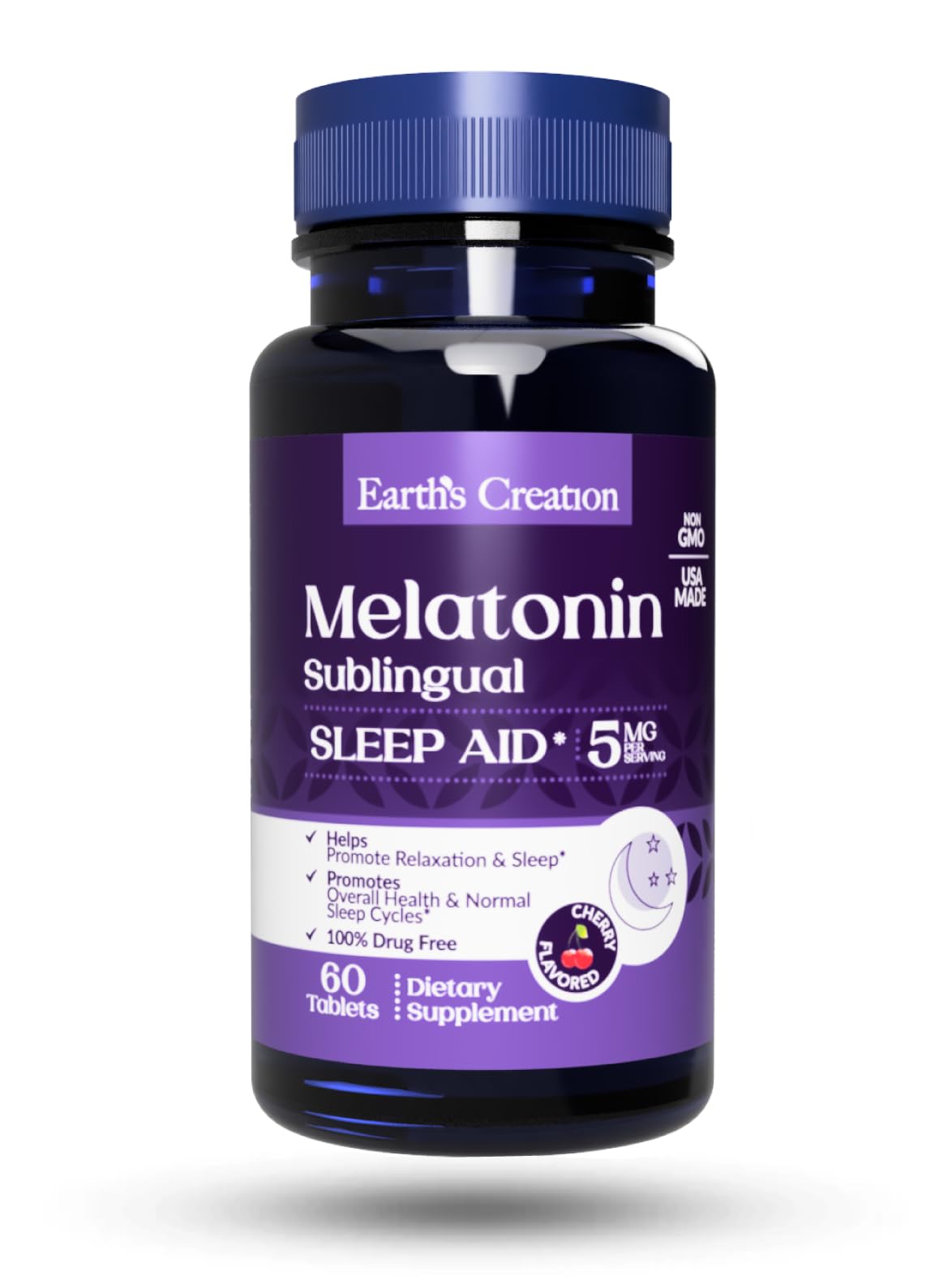 Earth's Creation Melatonin 5 mg Sublingual (Cherry Flavor) Tablet 60